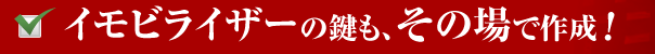 イモビライザーの鍵も、その場で作成！