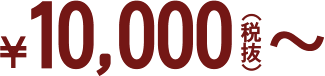 ¥10,000(税抜)〜